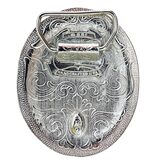 Vintage 1980s SSI Handcrafted USA Southwestern Turquoise Belt Buckle 3.5” Western – Rare Vintage Item