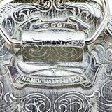 Vintage 1980s SSI Handcrafted USA Southwestern Turquoise Belt Buckle 3.5” Western – Rare Vintage Item