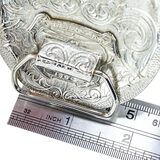 Vintage 1980s SSI Handcrafted USA Southwestern Turquoise Belt Buckle 3.5” Western – Rare Vintage Item