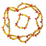 Czech Glass Bead Versatile Long Necklace Bracelet Set Fall Boho Luxe 90s Y2K – OOAK - Unique one of a kind item handmade by A World Of Things made using recycled materials 