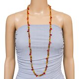 Czech Glass Bead Versatile Long Necklace Bracelet Set Fall Boho Luxe 90s Y2K – OOAK - Unique one of a kind item handmade by A World Of Things made using recycled materials 
