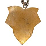 Vintage Copper Pendant Necklace Leaf Design on Shield – Estate Find