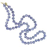 Vintage Longevity Bead Necklace Chinese White And Blue Blue Porcelain 34” – Collectible vintage item
