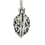 Artisan Sterling Silver Open Work Filigree Heart Locket Pendant Necklace – Rare Vintage Item