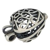 Artisan Sterling Silver Open Work Filigree Heart Locket Pendant Necklace – Rare Vintage Item