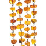 Baltic Amber Linked Bead Hand Wired Nugget Necklace 33g 24” – OOAK - Unique one of a kind artisan item