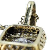 Large Statement Cubic Zirconia Vermeil Pendant Necklace - Art Deco Revival Style – Estate Find