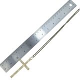 Vintage MCM Gold Tone Engraved Textured Modernist Cross Pendant Necklace – Collectible vintage item