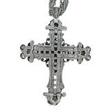 Y2K Sweet Romance Floral Enamel Victorian Gothic Revival Oversized Cross Necklace – Collectible designer item - retired