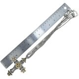 Y2K Sweet Romance Floral Enamel Victorian Gothic Revival Oversized Cross Necklace – Collectible designer item - retired