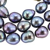 Honora Peacock Baroque Freshwater Pearl Necklace with 14k Two-Tone Twist Clasp – Collectible designer item - retired