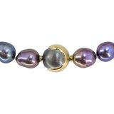 Honora Peacock Baroque Freshwater Pearl Necklace with 14k Two-Tone Twist Clasp – Collectible designer item - retired