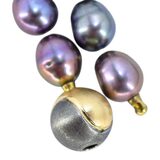 Honora Peacock Baroque Freshwater Pearl Necklace with 14k Two-Tone Twist Clasp – Collectible designer item - retired