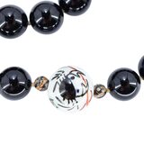 Onyx, Jasper & Hand-Painted Crab Bead Necklace With Sterling Clasp – OOAK - Unique one of a kind item handmade by A World Of Things made using recycled materials 
