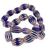 Antique Venetian 6-Layer Chevron Bead Strand (37-50mm) – Roy Sieber Collection – Rare collectible vintage item 