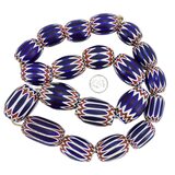 Antique Venetian 6-Layer Chevron Bead Strand (37-50mm) – Roy Sieber Collection – Rare collectible vintage item 