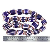 Antique Venetian 6-Layer Chevron Bead Strand (37-50mm) – Roy Sieber Collection – Rare collectible vintage item 