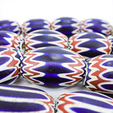 Antique Venetian 6-Layer Chevron Bead Strand (37-50mm) – Roy Sieber Collection – Rare collectible vintage item 