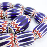 Antique Venetian 6-Layer Chevron Bead Strand (37-50mm) – Roy Sieber Collection – Rare collectible vintage item 
