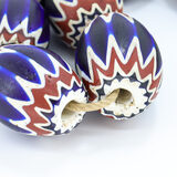 Antique Venetian 6-Layer Chevron Bead Strand (37-50mm) – Roy Sieber Collection – Rare collectible vintage item 