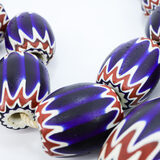 Antique Venetian 6-Layer Chevron Bead Strand (37-50mm) – Roy Sieber Collection – Rare collectible vintage item 