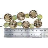 Vintage Large Baule/Ashanti Lost-Wax Brass & Weathered Smoky Powder Glass Necklace Set – OOAK - Unique one of a kind artisan item
