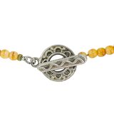 Vintage 90s Cross Cultural Boho "Abundance" Fish & Agate, Sterling Silver, Czech Glass – Studio made / small batch item  - Estate find