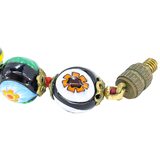 Vintage Venetian Millefiori Graduated Floral Bead Necklace 25in 8mm to 14mm – Collectible vintage item