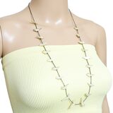 Vintage Southwestern Fetish Bird Necklace Carved Shell MOP Silver Tube Beads 30" – Collectible vintage item