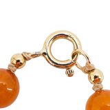 Vintage 71g Baltic Amber Statement Necklace – Massive 19mm Focal – 14k Gold Restoration – Rare collectible item 