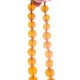 Vintage 71g Baltic Amber Statement Necklace – Massive 19mm Focal – 14k Gold Restoration – Rare collectible item 