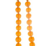 Vintage 71g Baltic Amber Statement Necklace – Massive 19mm Focal – 14k Gold Restoration – Rare collectible item 