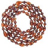 Vintage Faux Amber / FauxTortoise Shell Necklace - Extra Long 2 Strands Connected – Estate Find