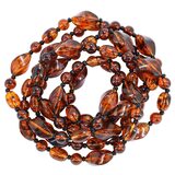 Vintage Faux Amber / FauxTortoise Shell Necklace - Extra Long 2 Strands Connected – Estate Find