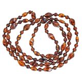 Vintage Faux Amber / FauxTortoise Shell Necklace - Extra Long 2 Strands Connected – Estate Find