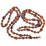 Vintage Faux Amber / FauxTortoise Shell Necklace - Extra Long 2 Strands Connected – Estate Find