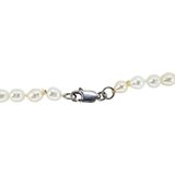 Artisan Freshwater Pearl Necklace W Sterling Silver And Purple Cabochon Centerpiece 18” – Estate Find