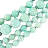 Vintage Amazonite Graduated Bead Necklace Art Deco Style 32" Opera Length – Rare Vintage Item