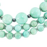 Vintage Amazonite Graduated Bead Necklace Art Deco Style 32" Opera Length – Rare Vintage Item