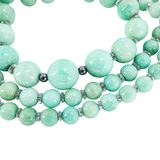 Vintage Amazonite Graduated Bead Necklace Art Deco Style 32" Opera Length – Rare Vintage Item