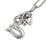 Vintage Sterling Silver Mermaid Pendant Necklace 925 Figural Ocean Vibes Fantasy – Estate Find