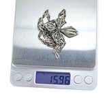 Vintage Filigree Cross Pendant Necklace 925 Silver 24" Ornate Baroque Lacework – Estate Find