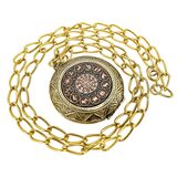 Vintage Zodiac Locket Pendant Necklace 12 Zodiacal Signs Copper & Goldtone – Vintage item