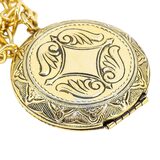 Vintage Zodiac Locket Pendant Necklace 12 Zodiacal Signs Copper & Goldtone – Vintage item