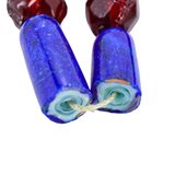 Antique Indian Wound And Bohemian Garnet Glass Necklace Afghan Trade Beads – Collectible vintage item