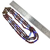 Antique Indian Wound And Bohemian Garnet Glass Necklace Afghan Trade Beads – Collectible vintage item