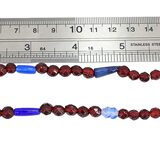 Antique Indian Wound And Bohemian Garnet Glass Necklace Afghan Trade Beads – Collectible vintage item