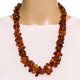 Vintage Baltic Amber Nugget Bead Boho Necklace 83g 25” - Honey Cognac – OOAK - Unique one of a kind artisan item
