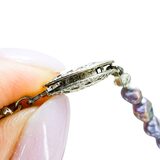 Vintage Honora Signed Sterling Silver Peacock Gray Blue Rice Baroque Pearl Necklace – Vintage item