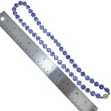 Vintage Coin Shape Bead Necklace Chinese White Blue Porcelain Longevity Shou Sign Motif 25” – Collectible vintage item